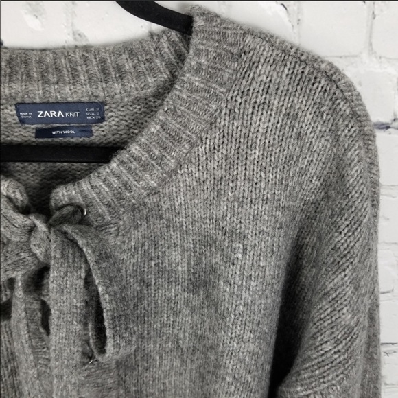 Zara lace up knit sweater - Picture 5 of 10